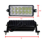 Universal Off Road 6000K Flood Beam 36W 12-LED Fog Light - 4PC (Black Aluminum Housing/Glass Lens)
