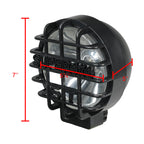 Universal Off Road 6" H3 Black Round Fog Lights w/ Mesh Guard - 2PC
