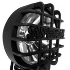 Universal Off Road 6" H3 Black Round Fog Lights w/ Mesh Guard - 2PC
