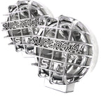 Universal Off Road 6" H3 Chrome Round Fog Lights w/ Mesh Guard - 2PC