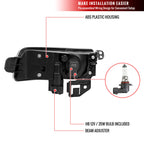 2015-2016 Honda CR-V H8 Fog Lights w/ Switch & Wiring Harness (Chrome Housin/Clear Lens)