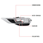 2015-2016 Honda CR-V H8 Fog Lights w/ Switch & Wiring Harness (Chrome Housin/Clear Lens)