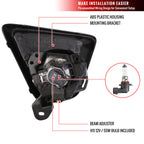 2013-2016 Mazda CX-5 H11 Fog Lights Kit w/ Switch & Wiring Harness (Chrome Housing/Clear Lens)