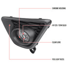 2013-2016 Mazda CX-5 H11 Fog Lights Kit w/ Switch & Wiring Harness (Chrome Housing/Clear Lens)