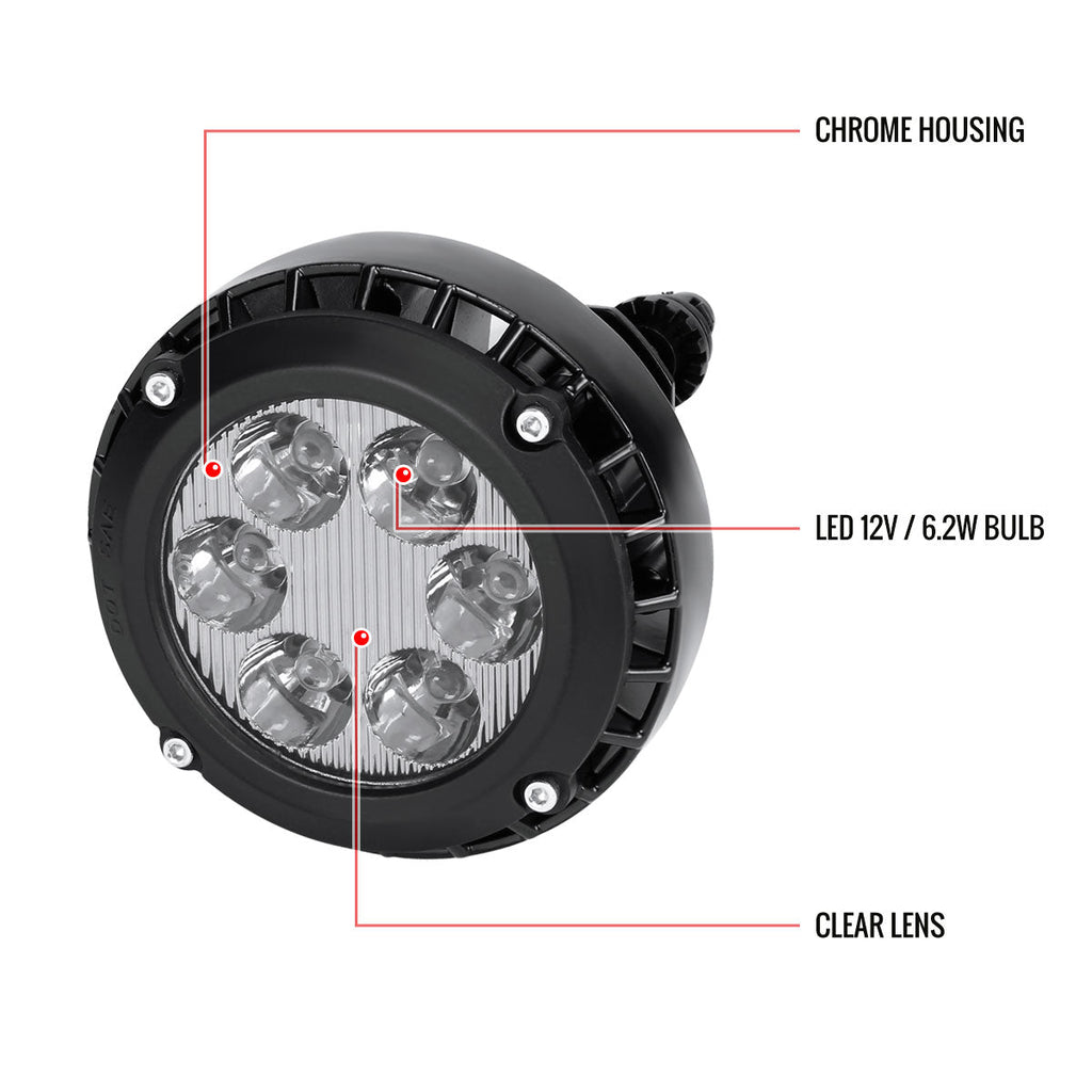 2007-2014 Chevrolet Tahoe/Suburban/ GMC Yukon/Yukon XL LED Fog Lights (Chrome Housing/Clear Lens)