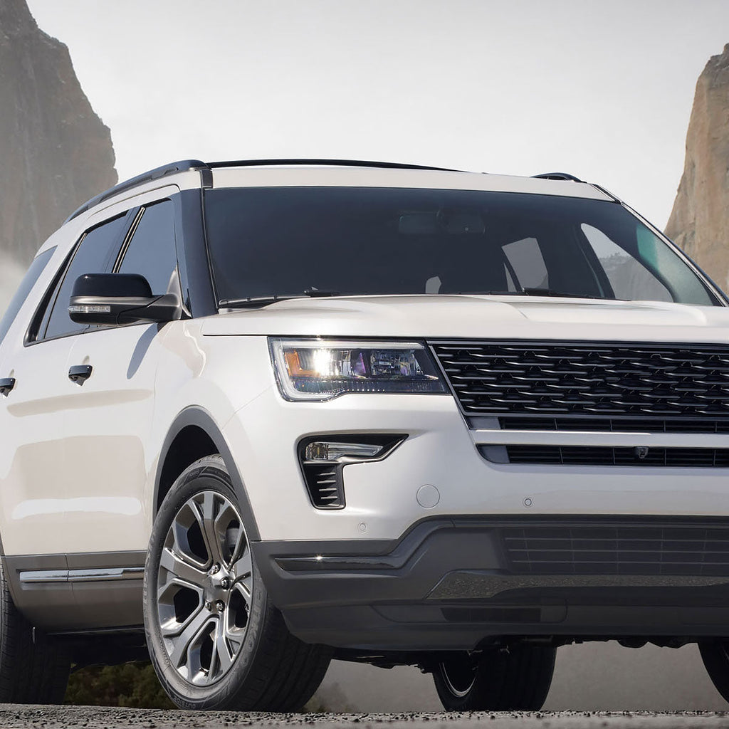 2018-2019 Ford Explorer LED Fog Lights Kit (Chrome Housing/Clear Lens)
