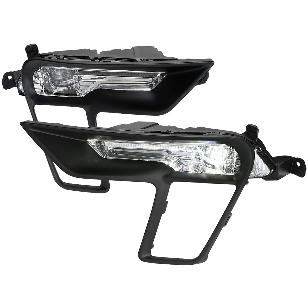 2018-2019 Ford Explorer LED Fog Lights Kit (Chrome Housing/Clear Lens)