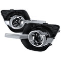 2010-2016 Chevrolet Equinox L/LT/LTZ/LS H11 Projector Fog Lights Kit (Chrome Housing/Clear Lens)