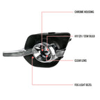 2010-2016 Chevrolet Equinox 12V/55W H11 Projector Fog Lights Kit (Chrome Housing/Clear Lens)