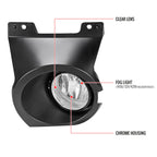 2011-2014 Ford F-150 Fog Light Bezels (Chrome Housing/Clear Lens)