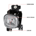 2008-2010 Ford F-250/F-350/F-450/F-550 Super Duty H10 Fog Lights w/ Switch & Wiring Harness (Chrome Housing/Clear Lens)