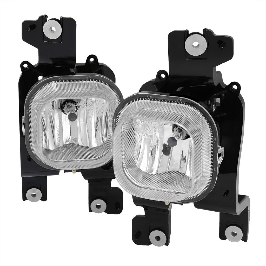 2008-2010 Ford F-250/F-350/F-450/F-550 Super Duty H10 Fog Lights w/ Switch & Wiring Harness (Chrome Housing/Clear Lens)