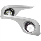 2011-2013 Toyota Highlander 6-LED Fog Lights Kit (Chrome Housing/Clear Lens)