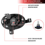 2016-2018 Honda HR-V/Vezel H8 Fog Lights Kit w/ Switch & Wiring Harness (Chrome Housing/Clear Lens)