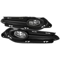 2016-2018 Honda HR-V/Vezel 12V/35W H8 Fog Lights Kit w/ Black Bezels (Chrome Housing/Clear Lens)
