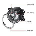 2012-2015 Honda Pilot H11 Fog Lights Kit (Chrome Housing/Clear Lens)