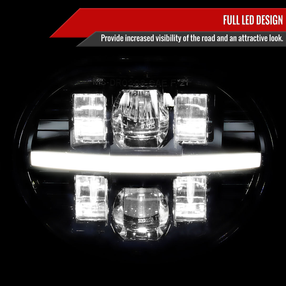 2002-2008 Dodge RAM 1500/2003-2009 RAM 2500/3500/2004-2006 Durango LED Fog Lights Kit (Glossy Black Housing/Clear Lens)
