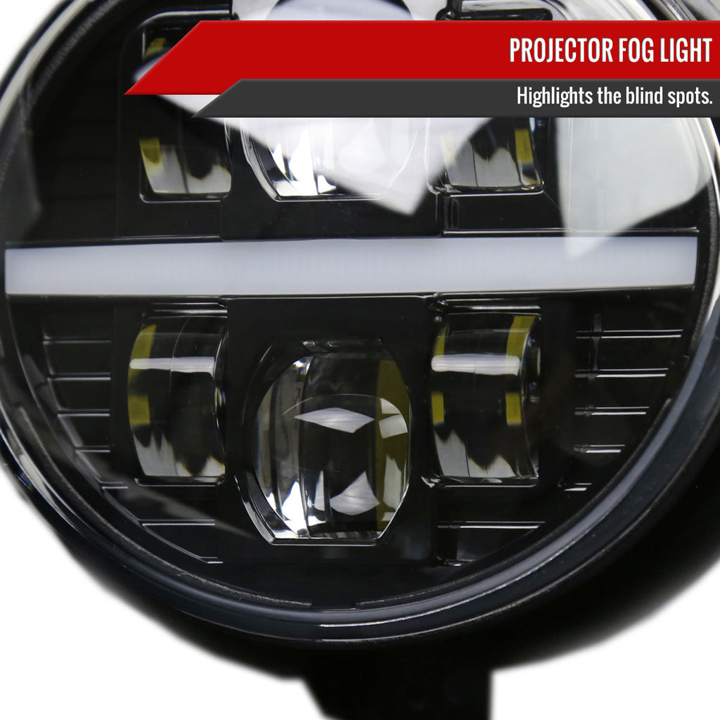 2002-2008 Dodge RAM 1500/2003-2009 RAM 2500/3500/2004-2006 Durango LED Fog Lights Kit (Glossy Black Housing/Clear Lens)