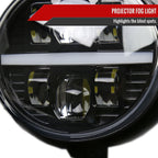 2002-2008 Dodge RAM 1500/2003-2009 RAM 2500/3500/2004-2006 Durango LED Fog Lights Kit (Glossy Black Housing/Clear Lens)