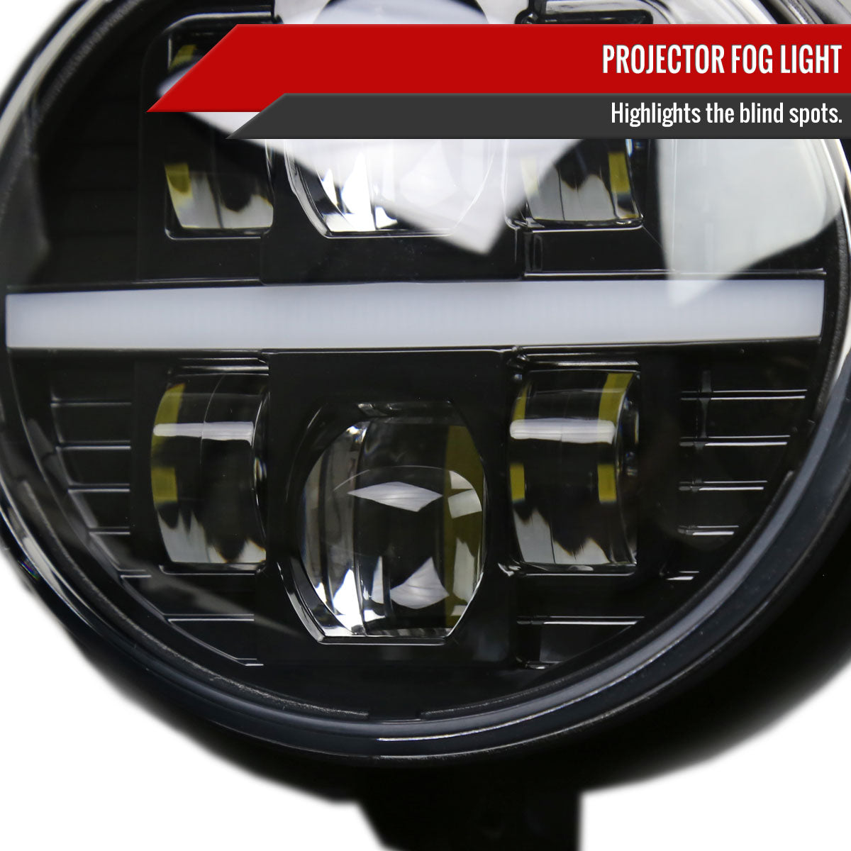 2002-2008 Dodge RAM 1500/2003-2009 RAM 2500/3500/2004-2006 Durango LED Fog Lights Kit (Glossy Black Housing/Clear Lens)