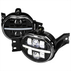 2002-2008 Dodge RAM 1500/2003-2009 RAM 2500/3500/2004-2006 Durango LED Fog Lights Kit (Glossy Black Housing/Clear Lens)