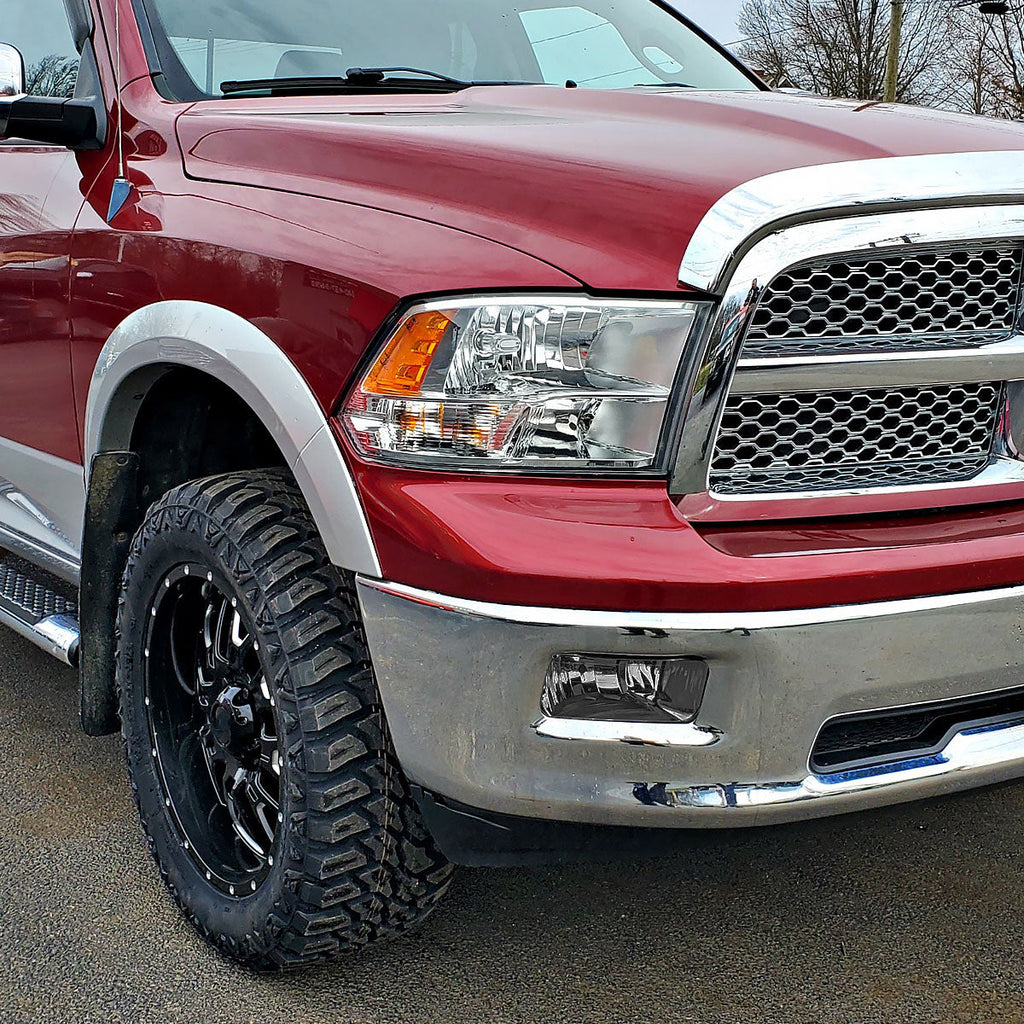2009-2012 Dodge RAM 1500 / 2010-2018 RAM 2500 3500 H10 Fog Lights (Chrome Housing/Smoked Lens)