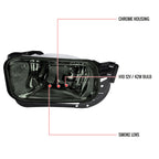 2009-2012 Dodge RAM 1500/ 2010-2018 RAM 2500/3500 H10 Fog Lights (Chrome Housing/Smoked Lens)