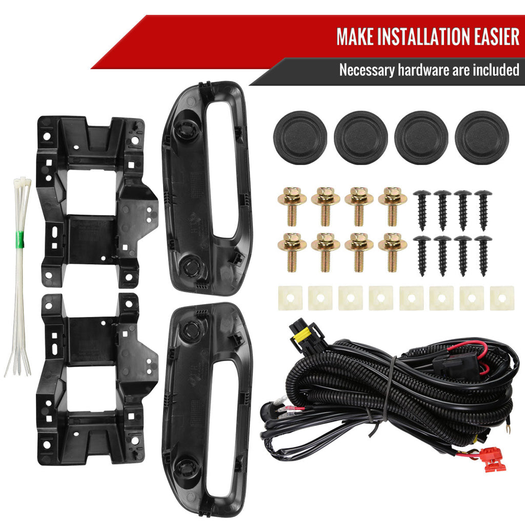 2019-2023 Dodge RAM 2500/3500 LED Fog Lights Kit (Chrome Housing/Clear Lens)