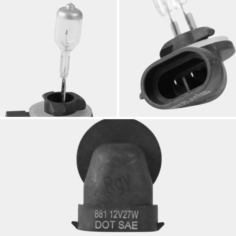 1994-2001 Dodge RAM 1500/2500/3500 881 Fog Lights w/ Mounting Brackets (Chrome Housing/Smoked Lens)