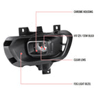 2019-2020 Ford Ranger H11 Fog Lights Kit w/ Switch & Wiring Harness (Chrome Housing/Clear Lens)
