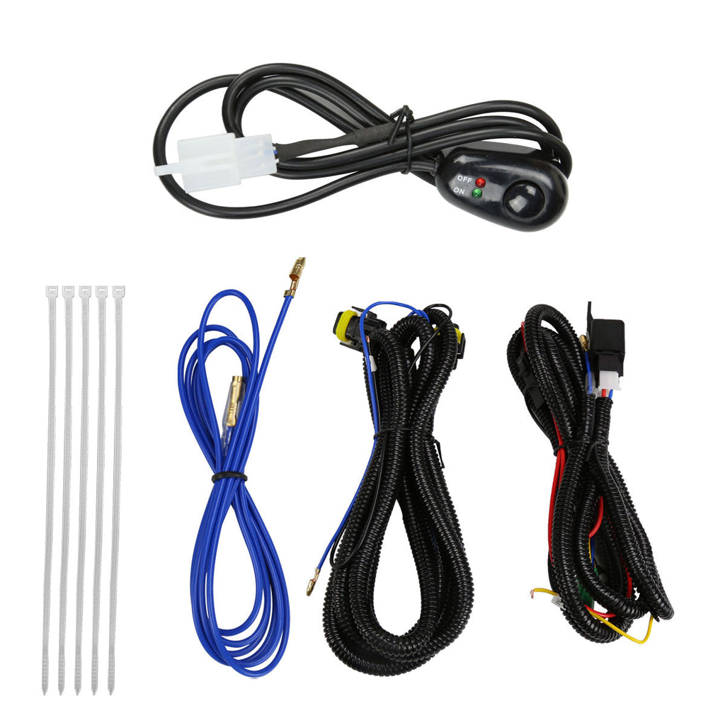 2014-2015 GMC Sierra 1500 LED Fog Lights Kit w/ Switch & Wiring Harness (Chrome Housing/Clear Lens)
