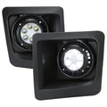 2014-2015 GMC Sierra 1500 LED Fog Lights Kit w/ Switch & Wiring Harness (Chrome Housing/Clear Lens)