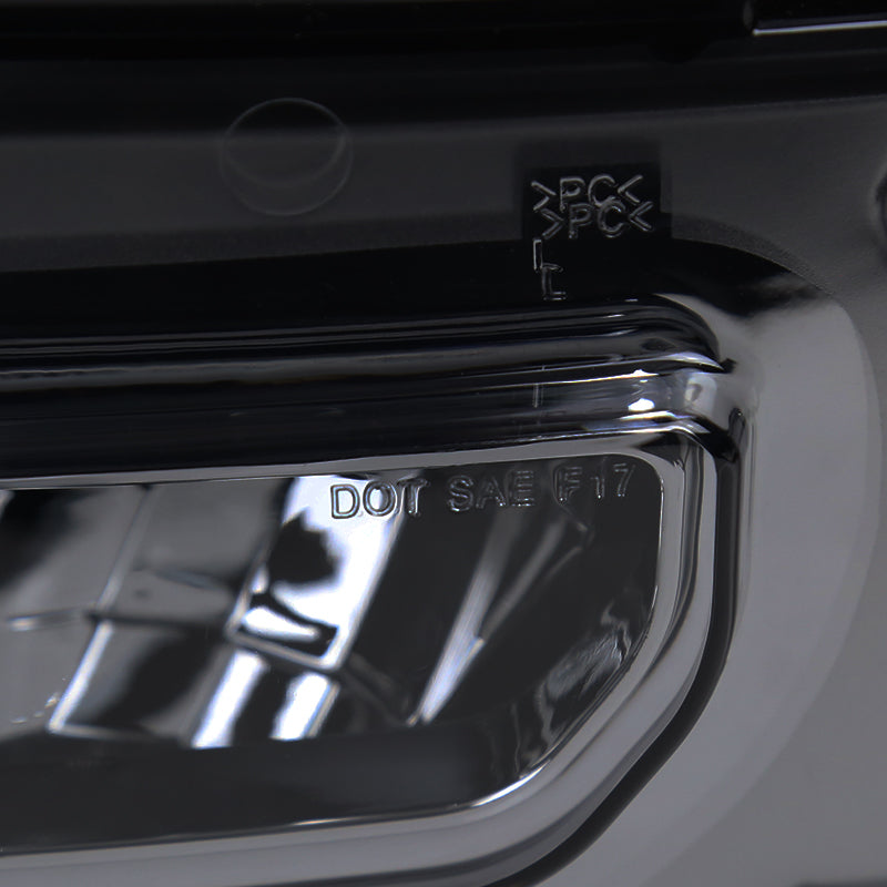 2016-2018 GMC Sierra 1500 6500K LED Fog Lights Kit (Chrome Housing/Smoked Lens)