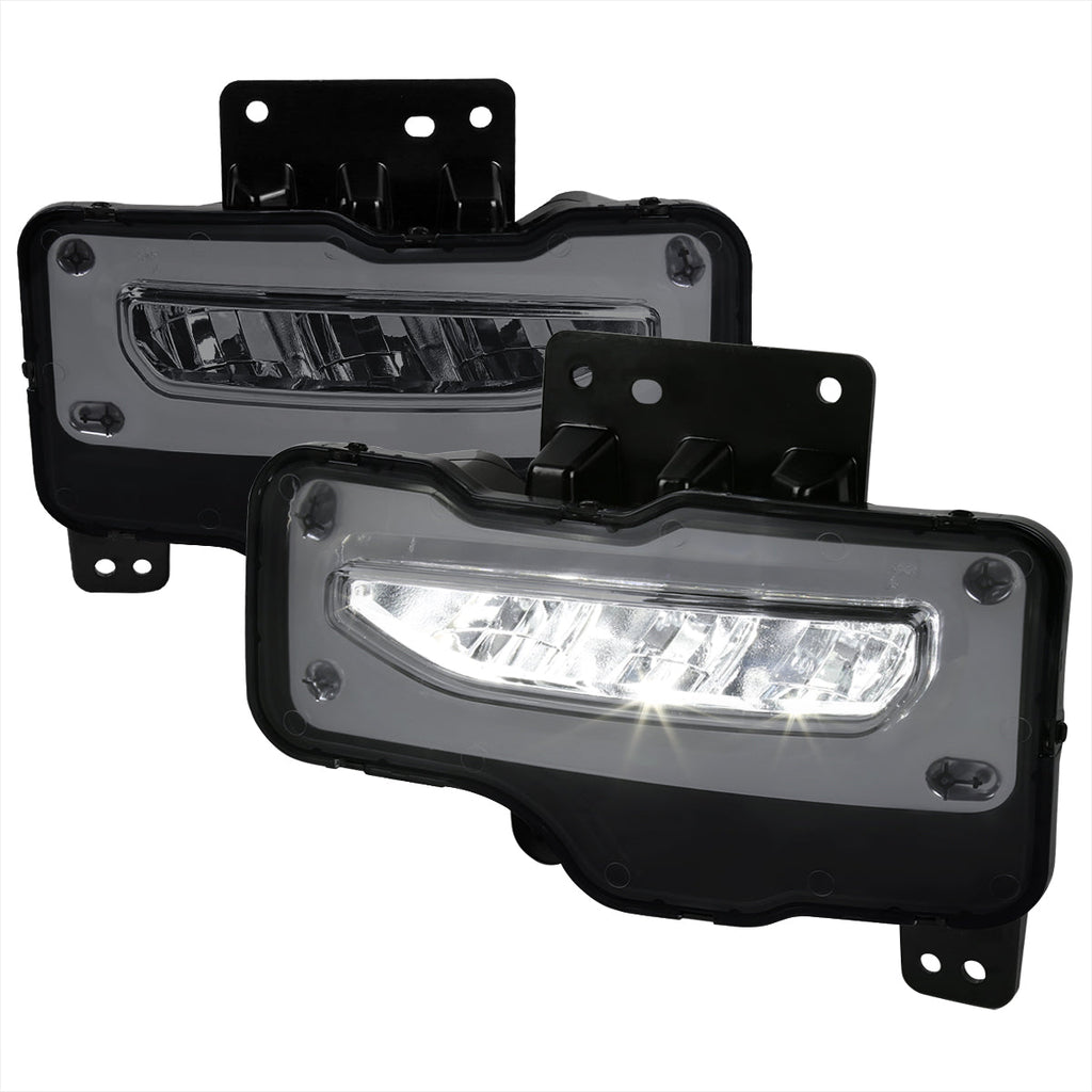 2016-2018 GMC Sierra 1500 6500K LED Fog Lights Kit (Chrome Housing/Smoked Lens)