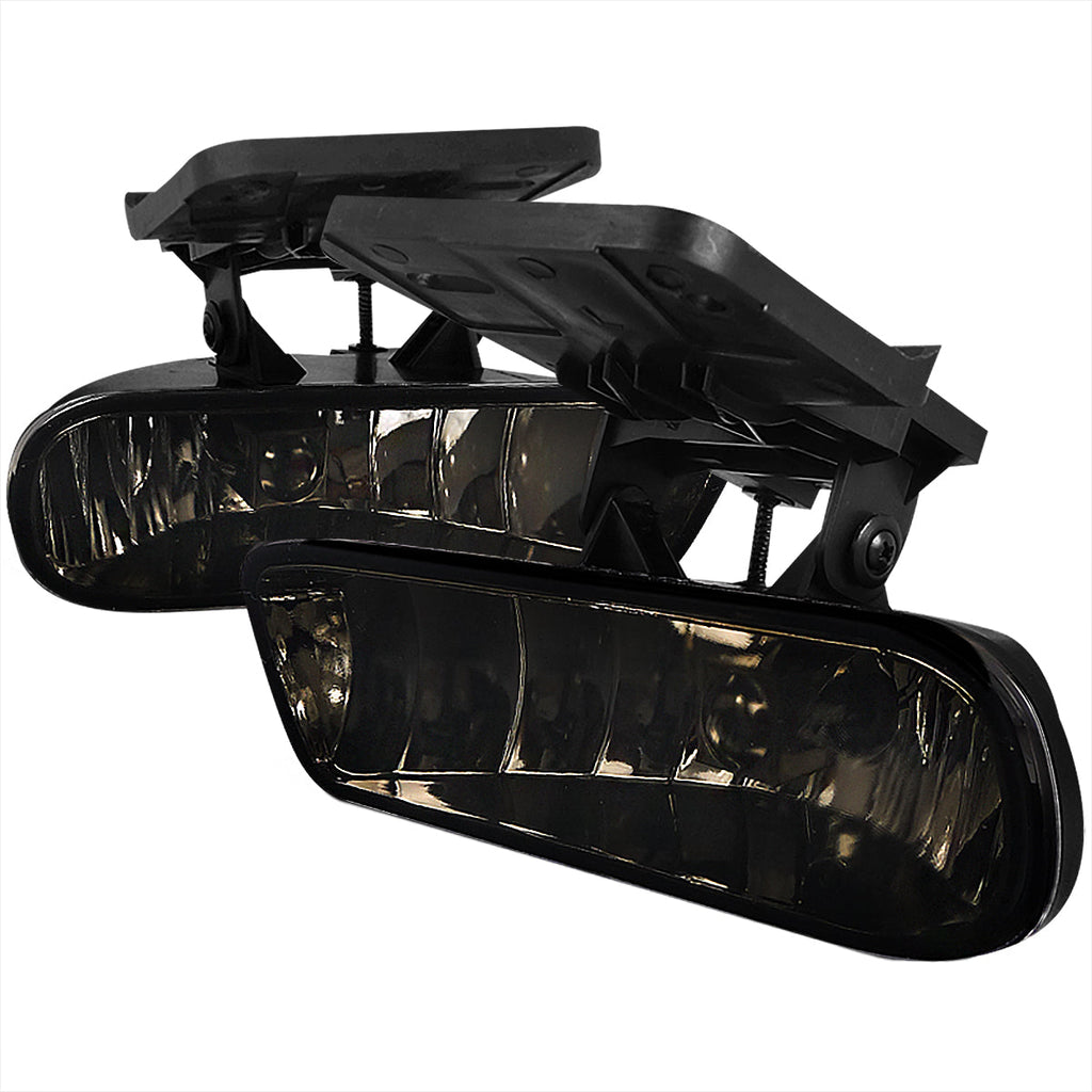 1999-2006 GMC Sierra/Yukon/Yukon XL 12V/27W 881 Fog Lights w/ Mounting Brackets (Chrome Housing/Smoked Lens)