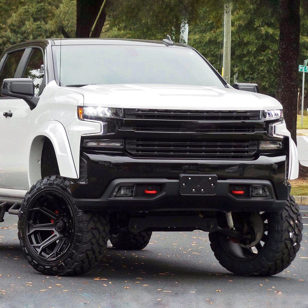 2019-2022 Chevrolet Silverado 1500/2020-2022 Silverado 2500HD/3500HD LED Fog Lights Kit (Matte Black Housing/Clear Lens)