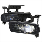 1999-2002 Chevrolet Silverado 1500/2500/2001-2002 Silverado 3500 LED Fog Lights kit (Glossy Black Housing/Clear Lens)