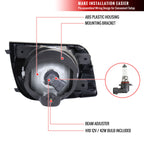 2008-2017 Toyota Sequoia H10 Fog Lights w/ Switch & Wiring Harness (Chrome Housing/Clear Lens)