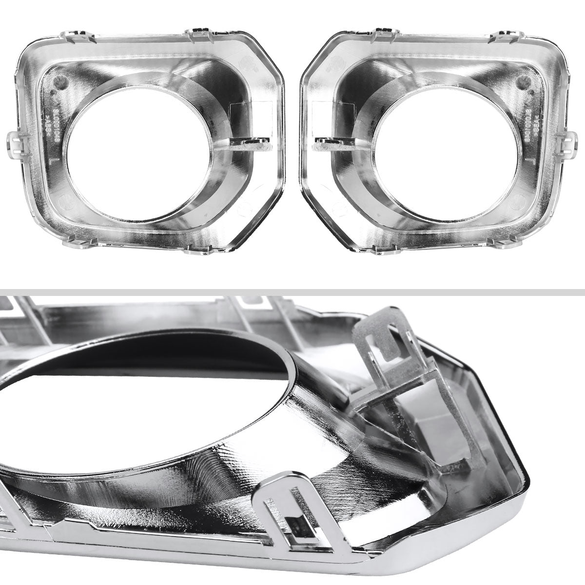 2016-2022 Toyota Tacoma H16 Chrome Bezel Fog Lights Kit (Chrome Housing/Clear Lens)