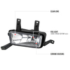 2015-2020 Chevrolet Tahoe/Suburban GMC Yukon/Yukon XL H8 Fog Lights Kit (Chrome Housing/Clear Lens)
