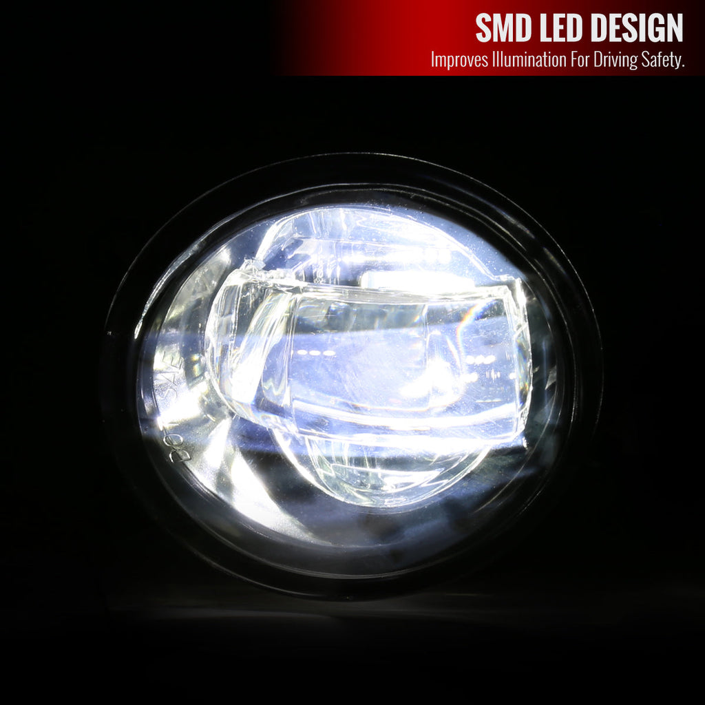 2006-2015 Toyota Lexus SMD LED Projector Fog Lights Kit (Chrome Housing/Clear Lens)