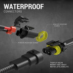 Universal 10' 12 Gauge Fog Lights Wiring Harness w/ 4 Connectors