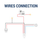 Universal 9' 12 Gauge Fog Lights Wiring Harness Kit w/ 1 Connector, Fuse, On/Off Switch, & Relay