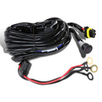 Universal 9' 12 Gauge Fog Lights Wiring Harness Kit w/ 1 Connector, Fuse, On/Off Switch, & Relay