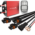 Universal 9' 14 Gauge Fog Lights Wiring Harness Kit w/ 2 Connectors, Fuse, Relay, & Remote