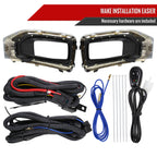 2015-2018 GMC Yukon/Yukon XL Bumper Fog Lights Kit (Chrome Housing/Clear Lens)