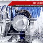 Universal 4"x6" H4 Crystal Headlights (Chrome Housing/Glass Lens)