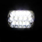 Universal 7"x6" 15-LED Sealed Beam Headlights w/ H4 Plug (Black Aluminum Housing/PMMA Lens)