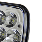 Universal 7"x6" 15-LED Sealed Beam Headlights w/ H4 Plug (Black Aluminum Housing/PMMA Lens)