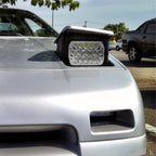 Universal 7"x6" 15-LED Sealed Beam Headlights w/ H4 Plug (Black Aluminum Housing/PMMA Lens)